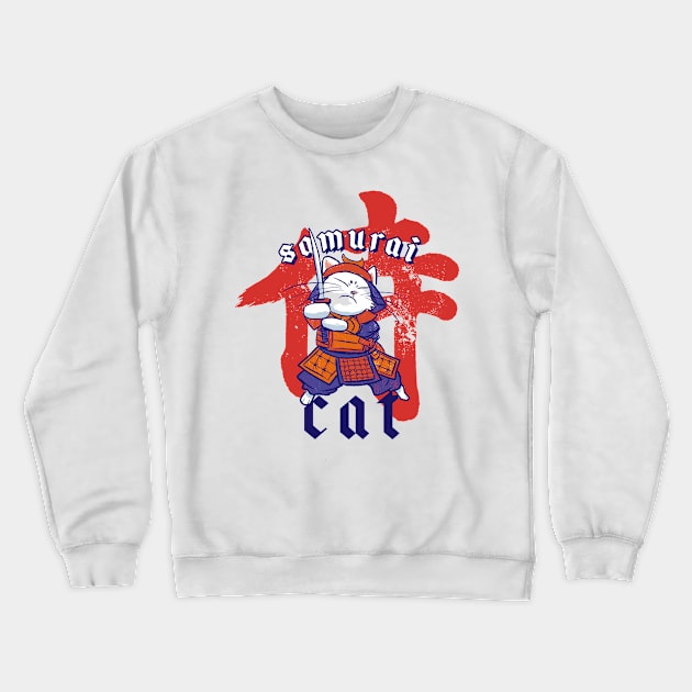 SAMURAI CAT Crewneck Sweatshirt by joshua7